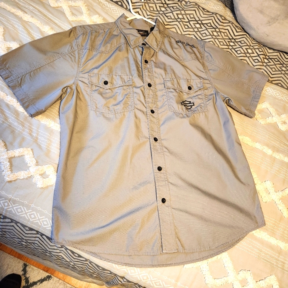 Mens Harley Davidson Button Down